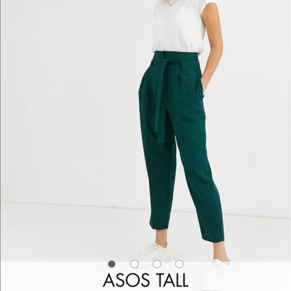 ASOS DESIGN Tall tailored tie waist ankle pants